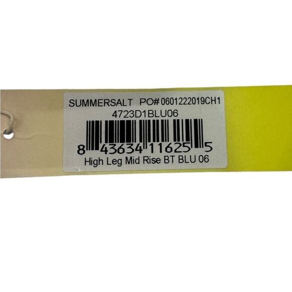 Summersalt Deep Blue High Cut Mid Rise Bikini Bottom NEW Size 6 - Picture 6 of 10